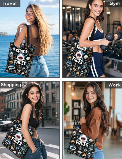 Animal Lover Gifts for Women Canvas Tote Bag Aesthetic Tote Bags Cute Reusable Shopping Grocery Bags