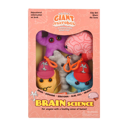 GIANT MICROBES Brain Science Themed Gift Box, Brain Gifts, Neurology, Psychology Gifts, Plush Keychain, Therapist Gift, Bag Charms, Mental Health Awareness, TBI Awareness