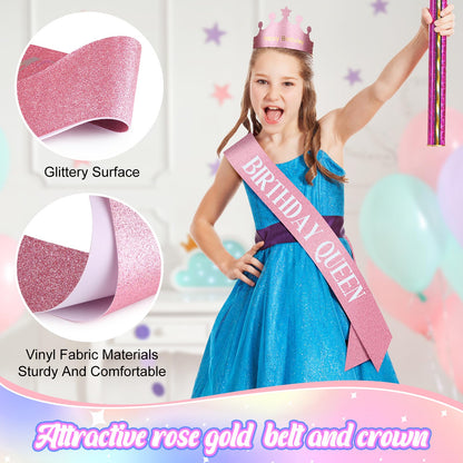 6 Year Old Girl Birthday Gift Set, Gifts for 6 Year Old Girls with Glass Cup (16oz), Socks, Pearl Necklace, Beaded Bracelet, Birthday Hat, Sash & Card