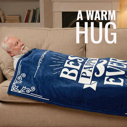 InnoBeta Pappy Gifts, Gifts for Grandpa, Throw Blanket for Grandfather, Presents from Granddaughters Grandsons for Christmas, Birthday, Father's Day - 50" x 65" Best Pappy Ever