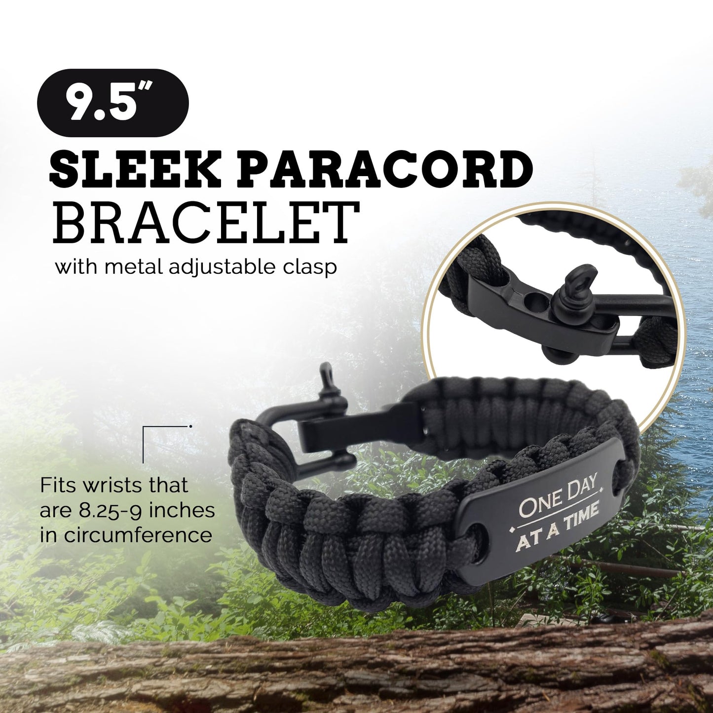 Sobriety Gifts for Men, One Day at a Time, Sober Gifts for Men, 1 Year Sobriety Gifts, Sobriety Bracelet for Men, Motivational Bracelets, Sobriety Gifts, One Year Sober Gifts for Men