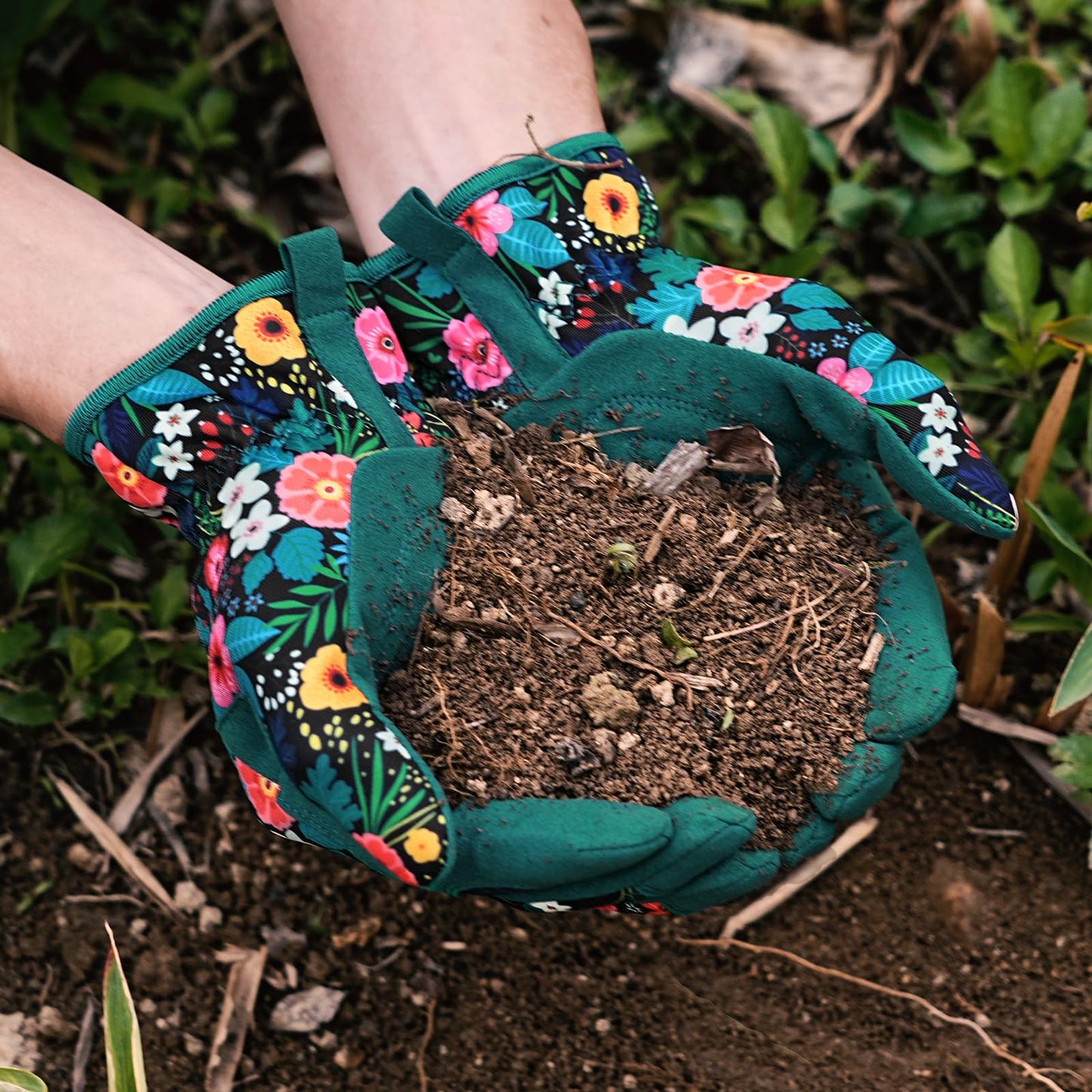 Trifabricy Gardening Gloves for Women, Breathable Leather Garden Gloves with Grip, Thorn-Proof Puncture-Resistant Work Gloves