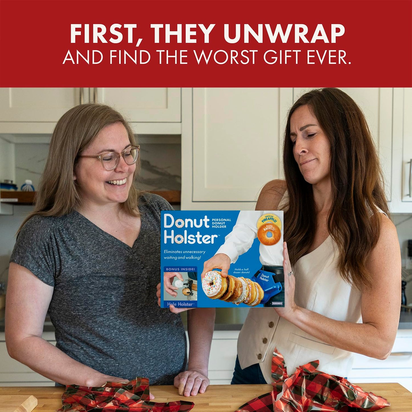 Prank-O Donut Holster – Funniest Prank Gift Box | Hilarious Empty Gag Gift for White Elephant & Christmas 2026 | Funny Gift Box for Coworkers, Friends & Men Who Have Everything, As Seen on Shark Tank