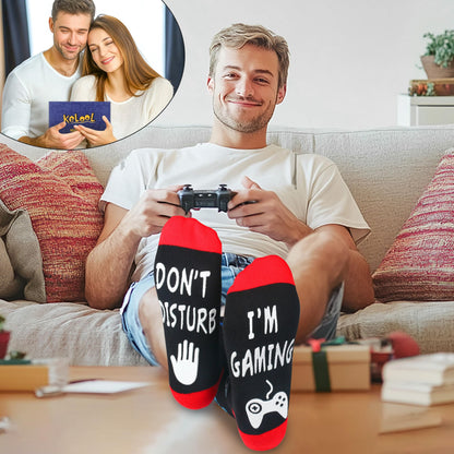 Kelool Fathers Day Socks Gifts for Men Dad Do Not Disturb I'm Gaming Funny Men Sock Gifts From Daughter Wife Son Kids Teen