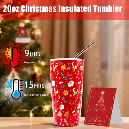 Christmas Gifts for Women, Xmas Gift Set for Women, Her, Mom, Wife, Girlfriend, Sister, Coworkers Boss, Teacher, Nurse, Neighbor, Merry Xmas Gifts Basket Set Unique Tumbler&Blanket Gift Ideas Basket