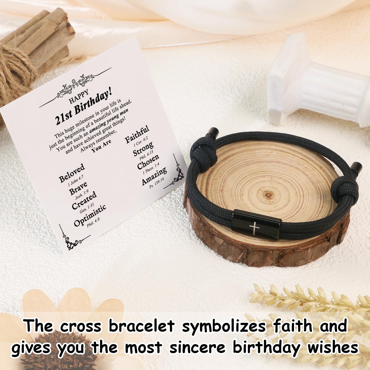 PEALICIOUS Cross Bracelet for Boys, Joshua Christian Grad Gifts for Teens, Philippians Confirmation Baptism Birthday Gifts for 9 10 11 13 16 18 21 Years Old Boy, Soccer Baseball Basketball Accessories