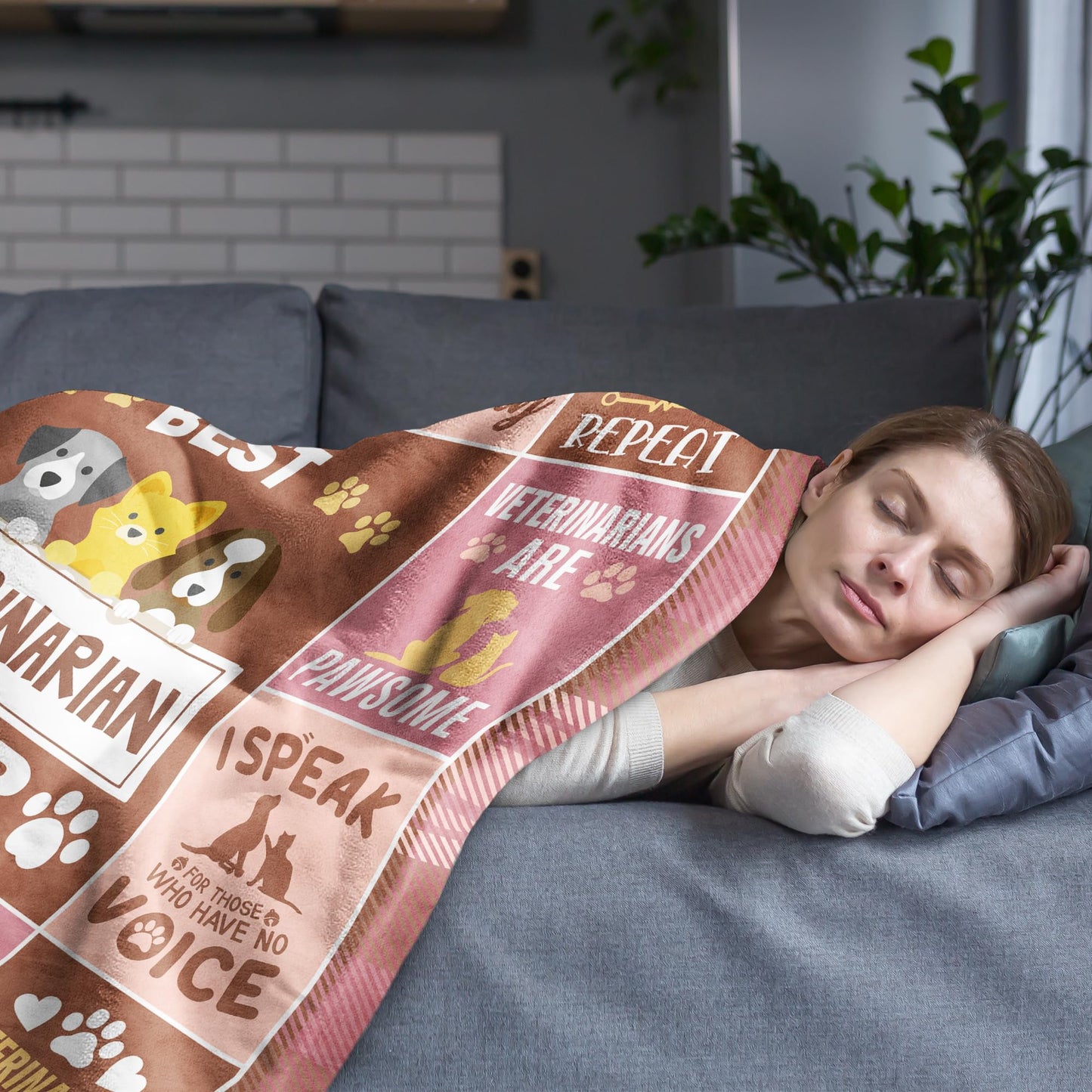 Veterinary Gifts Blanket 60"X50", Veterinarian Gifts for Women, Gifts for Veterinarians, Vet Gifts, Vet Med Gifts, Best Future Veterinarian Gifts, Funny Veterinary Gifts, Vet Student Gifts
