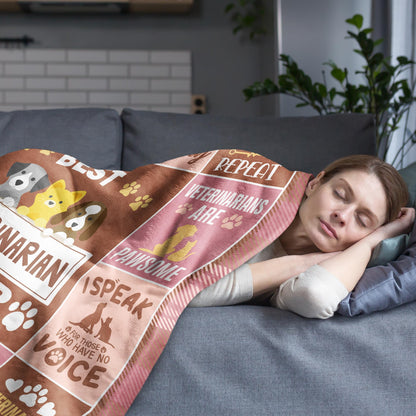 Veterinary Gifts Blanket 60"X50", Veterinarian Gifts for Women, Gifts for Veterinarians, Vet Gifts, Vet Med Gifts, Best Future Veterinarian Gifts, Funny Veterinary Gifts, Vet Student Gifts