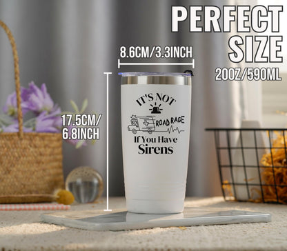 Onebttl Funny Paramedic Gifts, Gifts for EMT and EMS on National Emergency Medical Technician Day and International Paramedics Day, Stainless Steel Insulated Tumbler - It's not a road rage
