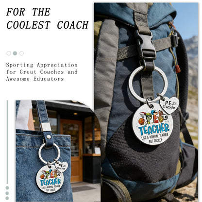 Gym Teacher Gifts PE Teachers Day Gift For Men Women Cool Teacher Appreciation Gift Male Birthday Graduation End Of Year Teachers Gifts Gym Ornament For Teacher's Day Whistle Keychain