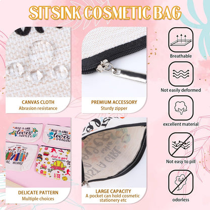 Sitsink Korean Drama Fan Gifts - Funny Gifts for K-pop Lovers, Small Makeup Bag Korean Stuff Merch Gifts for Women, Korean Accessories Essential Gifts for Friends Besties Birthday Christmas Gifts
