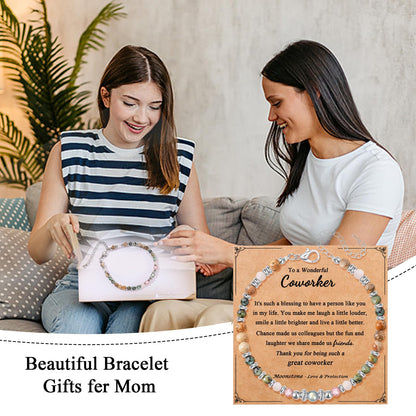 Gifts for Women Moonstone Bracelet, Christmas Birthday Graduation Mothers Day Meaningful Gifts Love Protection Ideas Bracelets for Her Women