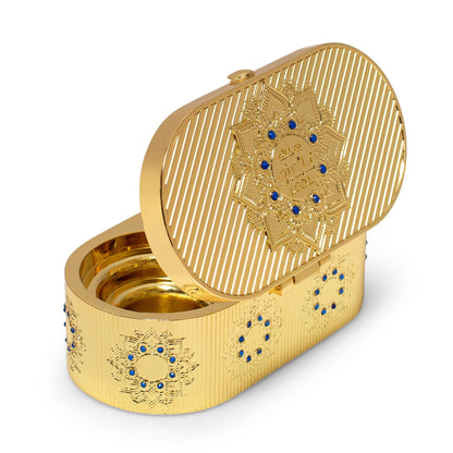 Beautiful Candle Holders that Will Enhance Your Home Décor for Jewish Shabbat or Holidays,A Wonderful Gift for Mother's Day -with Deluxe Engraved Design. (Gold Hoshen Stones)
