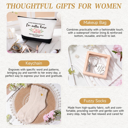 iAOVUEBY Retirement Gifts for Woman 2026, Best Cool Retirement Gifts for Women Coworker Teacher Nurses Boss Friends Mom Grandma Retirees Gift Basket, Happy Retire Gift Idea