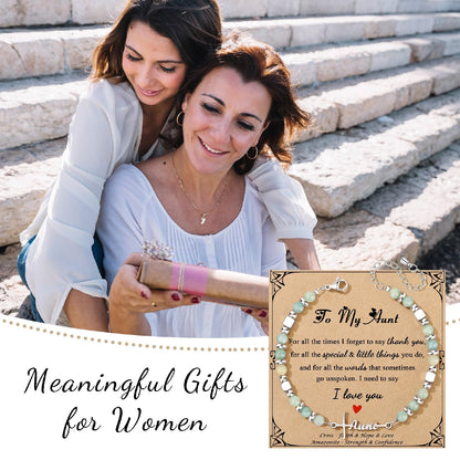 JoycuFF 𝗚𝗶𝗳𝘁𝘀 𝗳𝗼𝗿 𝗪𝗼𝗺𝗲𝗻 𝗙𝗮𝗶𝘁𝗵 𝗖𝗿𝗼𝘀𝘀 𝗕𝗿𝗮𝗰𝗲𝗹𝗲𝘁 Graduation Christmas Valentines Mothers Day Birthday Gifts for Women Her, Meaningful Amazonite Cross Bracelets for Women