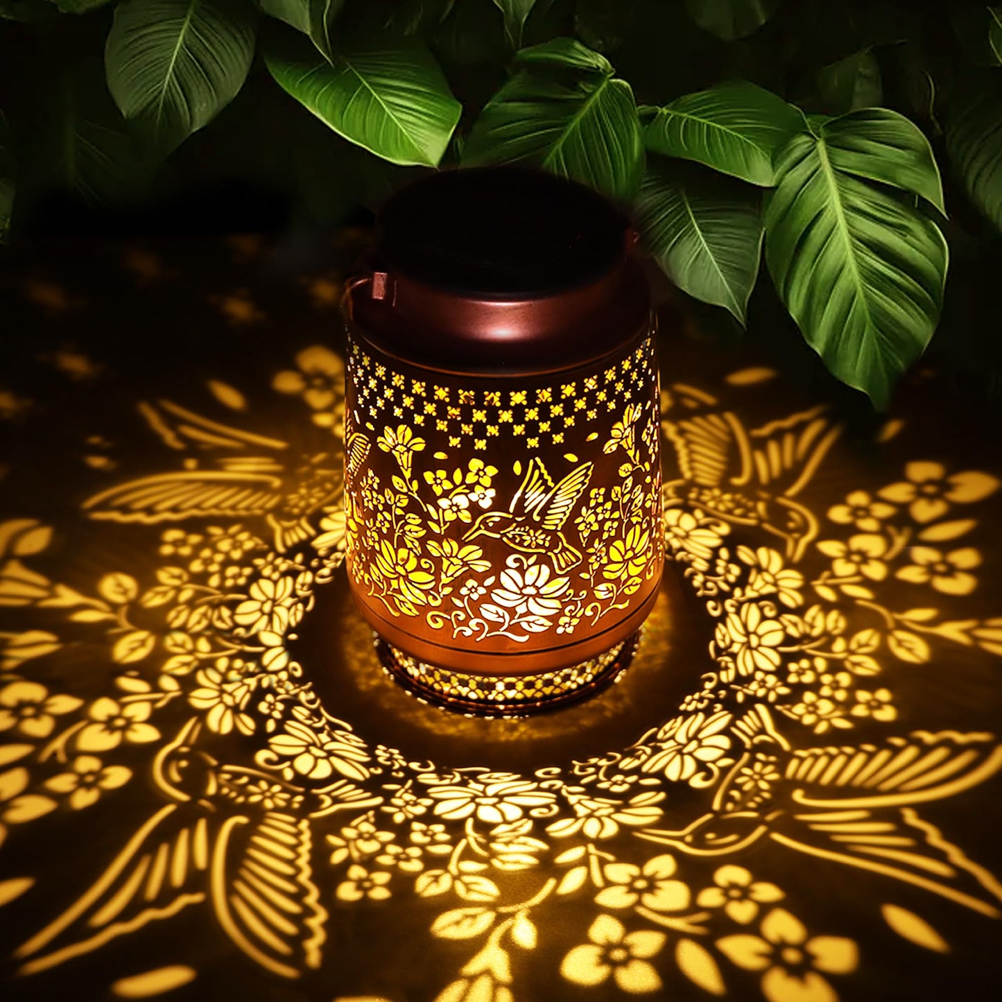 Solar Lanterns Outdoor Waterproof Hummingbird Elegant Garden Decor Birthday Gifts for Women Mom Grandma Sister Metal Hanging Solar Lights Outside Gardening Decorations for Backyard, Patio, Lawn, Porch