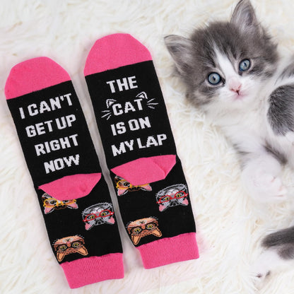 Bebila Gift for Mom Funny Socks for Cat Dad Mom Birthday Gifts for Mom Novelty Socks Gifts for Cat Lovers