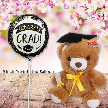 2026 Graduation Gifts Set Care package, Congrats Grad Gift Basket Set Include Balloon, Candy Cookies & Snacks Teddy Bear for Senior College Graduated Boy/Girl