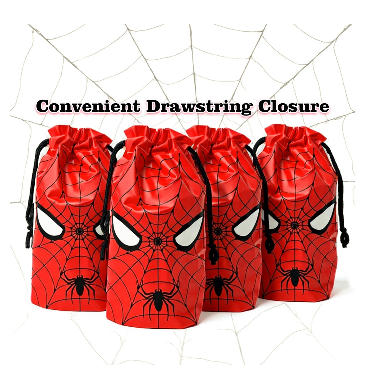 30 Pcs 7 x 10Inch Spider Themed Gift Bags Spider Themed Treat Goodie Bags for Birthday Party Supplies Video Game Party Candy Bag