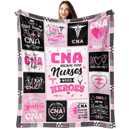 CNA Gifts, CNA Week Gifts for Women, 2026 CNA Appreciation Gifts Bulk, Certified Nursing Assistant Gifts, CNA Gifts Ideas, CNA Nurse Graduation/Birthday Gift Blanket 60" X 50"