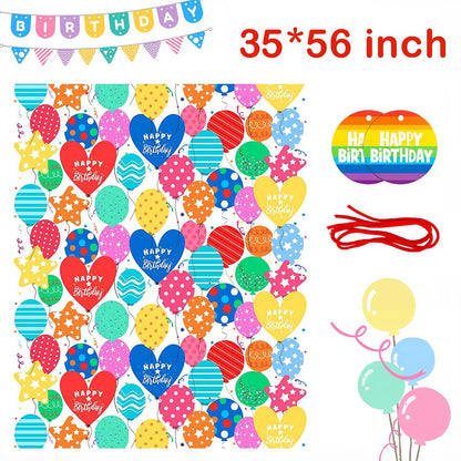 Sofier Large Birthday Gift Bags 36''x56'' Jumbo Happy Birthday Gift Wrap Extra Large Plastic Gift Bags for Big Giant Presents Kids Party
