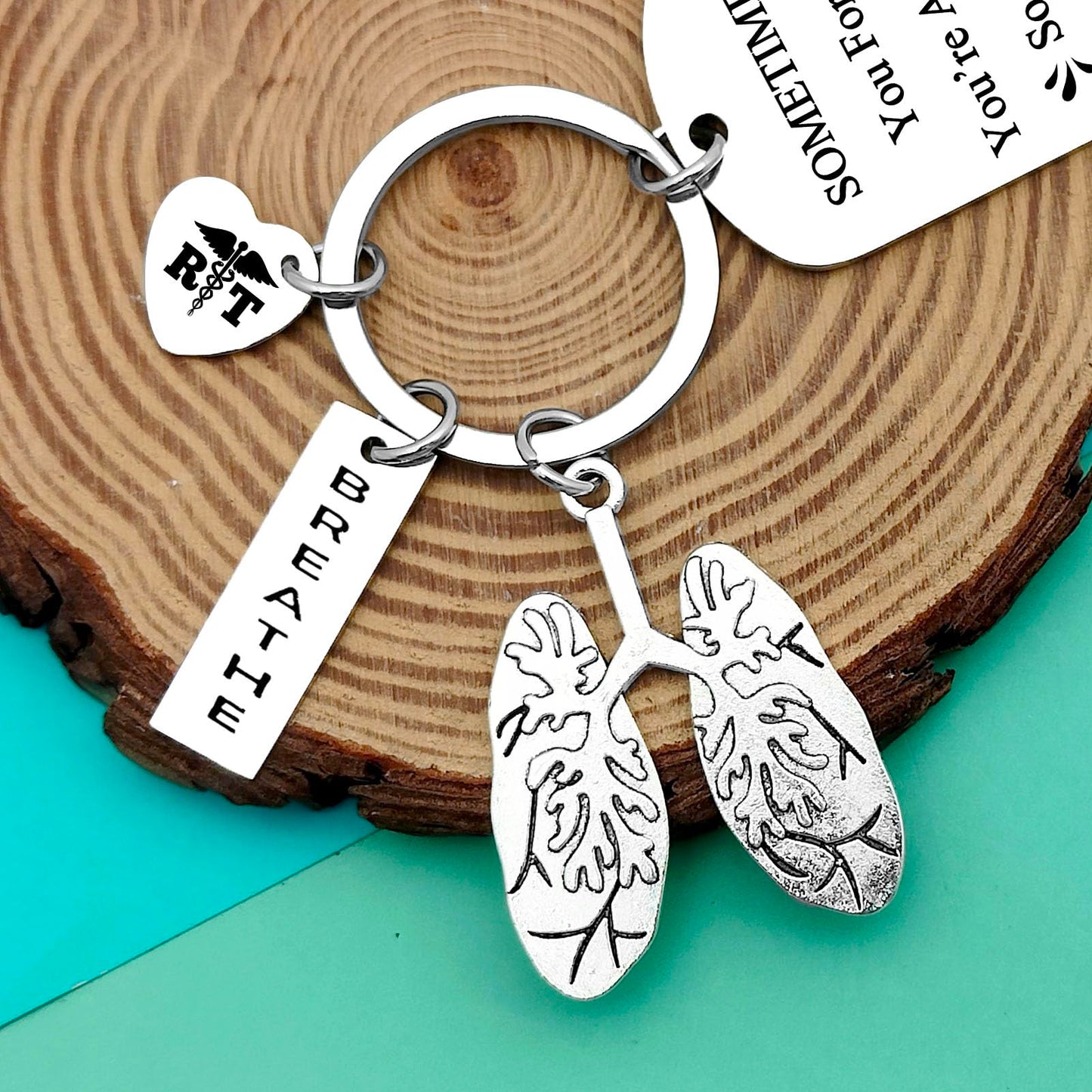Dabihu Respiratory Therapist Gift RT Keychain Inspirational Therapist Graduation Gift Radiology Technologist Respiratory Care Week RT Therapy Gifts Coworker Encouragement Keyring