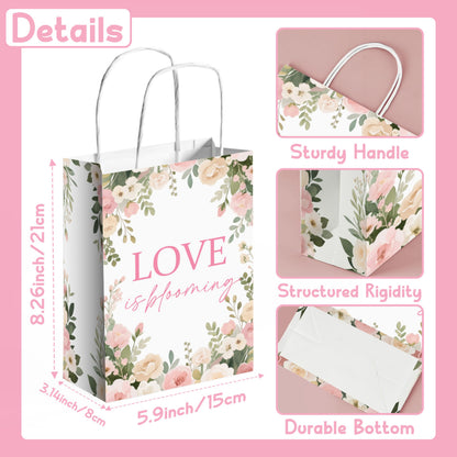 Hzbcxs 20Pcs Love is Blooming Goodie Bags, Bridal Shower Gift Bags, Engagement Wedding Party Decorations, Fresh Off the Market Bridal Shower Decorations