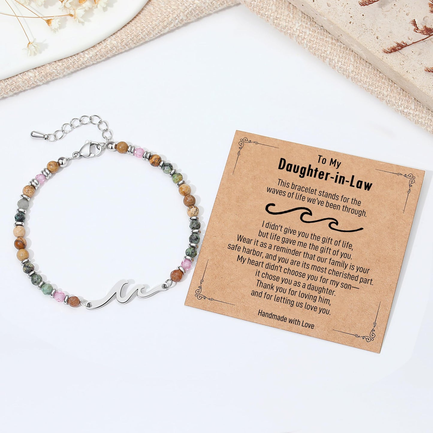 TONY & SANDY Friend Gifts for Women, Unique Birthday Gifts for Women, Sister Gift from Sister, Wave Bracelet, Christmas Graduation Mothers Day Gift for Her, Bestie Friendship Bracelets