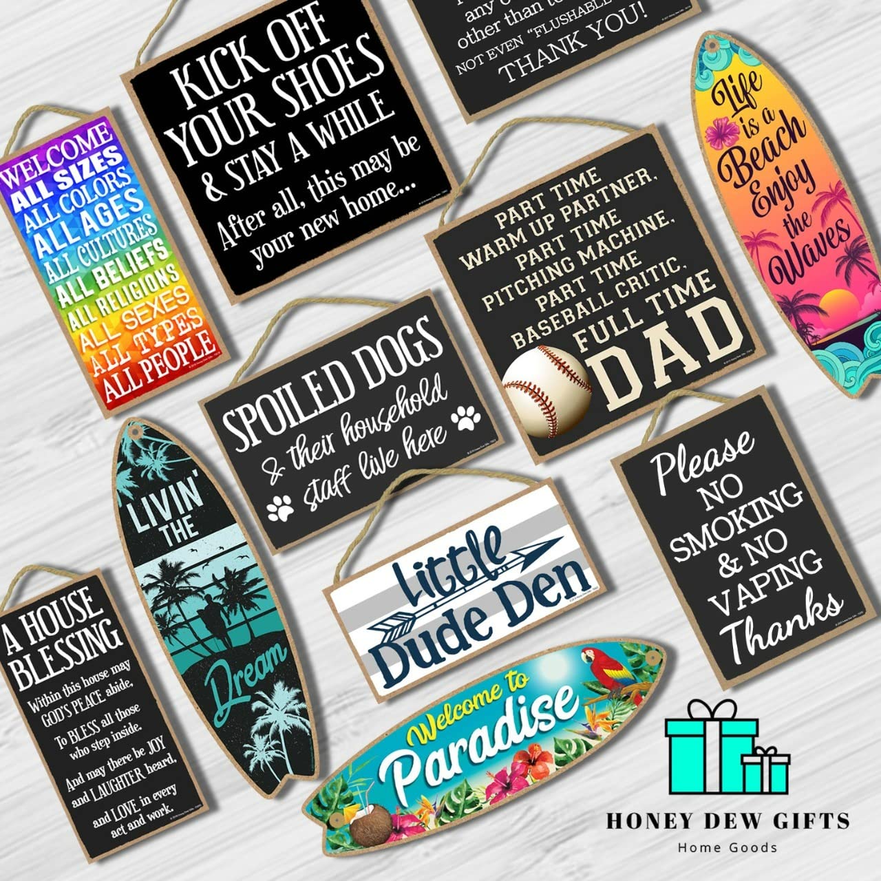Honey Dew Gifts My Basset Hound and I Talk Shit About You Wall Hanging Sign, 10 Inch By 5 Inch, Dog Lover Decor, Basset Hound Gifts for Women, 76716