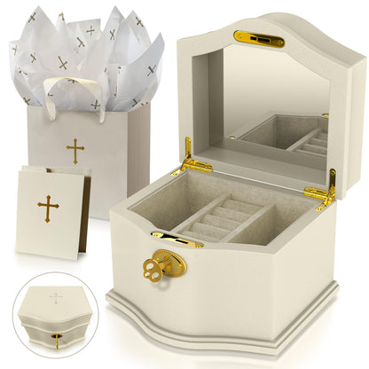Sophia Box by The, Luxury Baptism Gifts for Girl, Christian Jewelry Box for Christening or Dedication, First Communion Gifts for Girl, Sentimental Keepsake Box