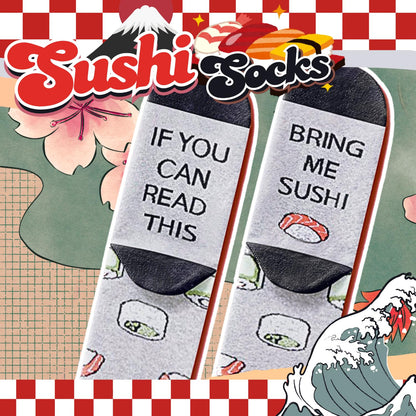 Zmart if You Can Read This - Popcorn Pickle Bacon Avocado Sushi Pizza Socks Gifts for Men