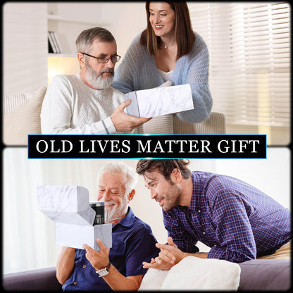 Geiserailie 7 Pcs Old Lives Father's Gifts Set for Dad Grandpa Man Include 20oz Tumbler Socks Keychain Bottle Opener Card Sash and Box for Men 30th 40th 50th 60th 70th 80th Birthday Gift