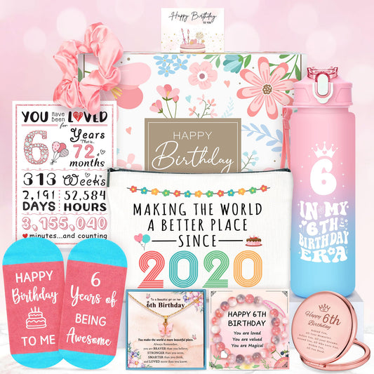 6 Year Old Girl Birthday Gift for 6 Years Old Girl Gifts Ideas Popular Six Year Olds Girls Birthday Gifts Accessories Unique Happy 6th Decoration Presents Stuff Trending Things with Tumbler Canvas Bag