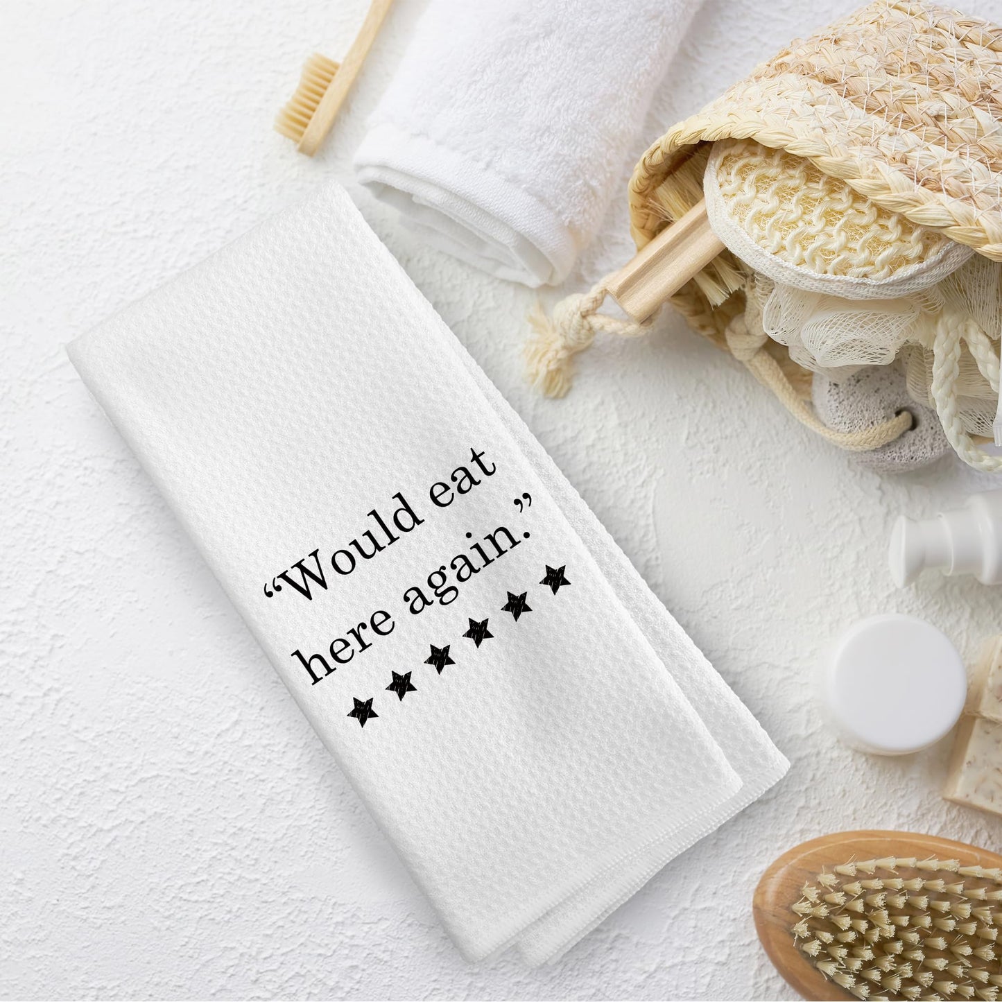 Funny Kitchen Towels Decor, Hostess Gift Hand Towel 16x24 Inches, Funny Dish Towels with Sayings Decorative Absorbent Dishcloths Tea Towels for Kitchen Decor