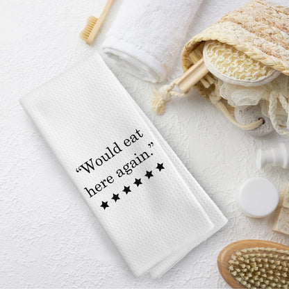Funny Kitchen Towels Decor, Hostess Gift Hand Towel 16x24 Inches, Funny Dish Towels with Sayings Decorative Absorbent Dishcloths Tea Towels for Kitchen Decor