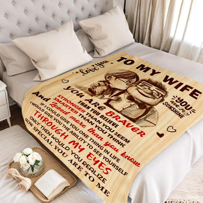 Birthday Gifts for Wife from Husband - Romantic Anniversary Birthday Gifts for Women - Wife Birthday Gift Ideas - Christmas Valentines Mothers Day I Love You Gift for Her - To My Wife Blanket 50"x60"