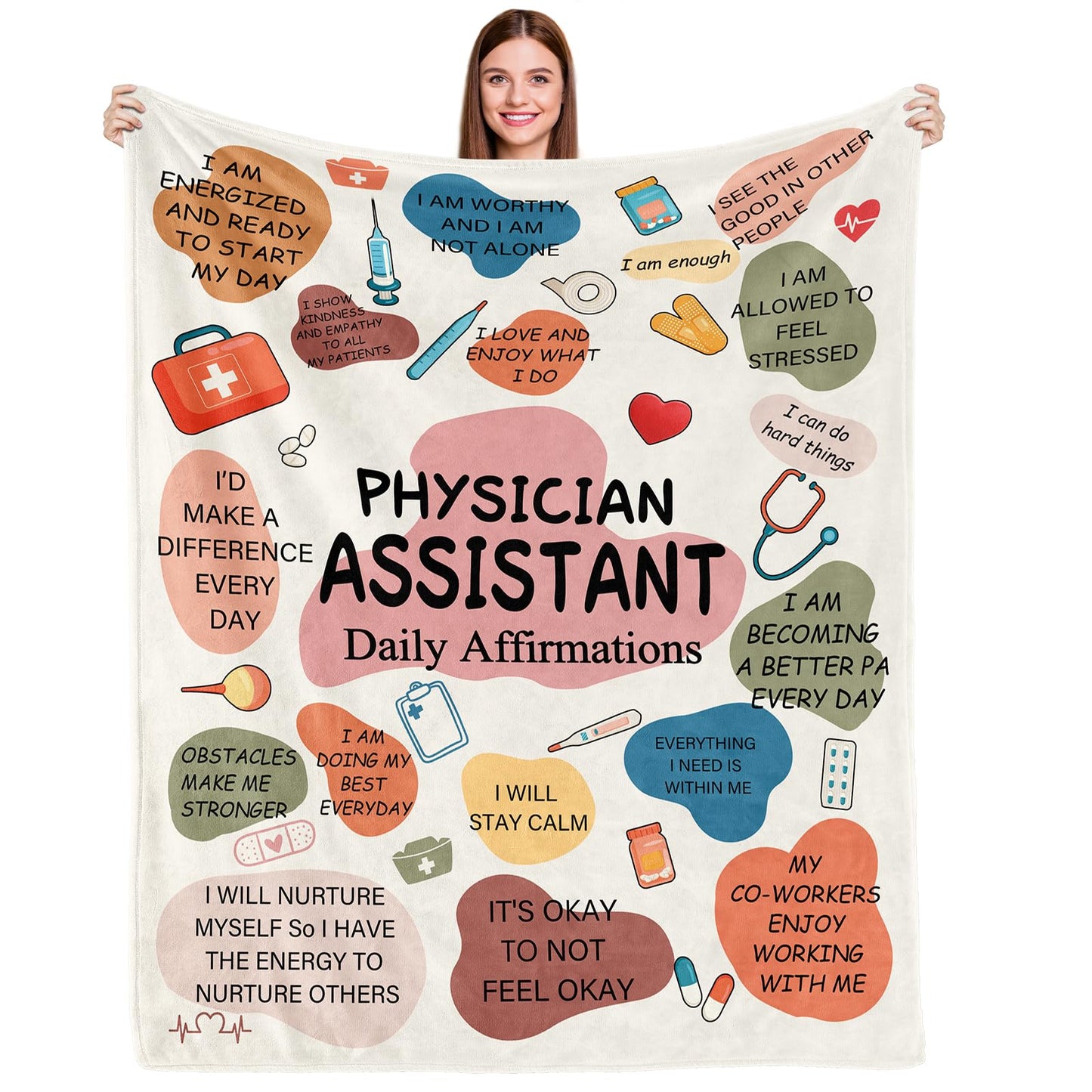 Givetoyou Physician Assistant Gifts, PA Week Gifts, Birthday Christmas Appreciation Thank You Gifts for Physician Assistant, PA Throw Blanket 60inx50in