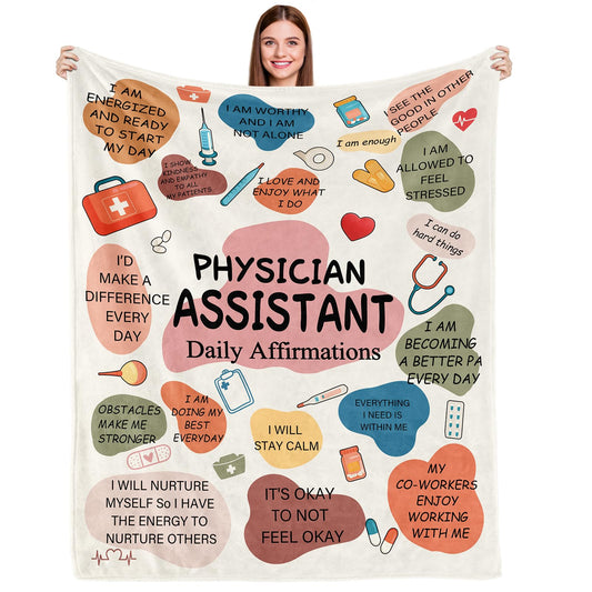 Givetoyou Physician Assistant Gifts, PA Week Gifts, Birthday Christmas Appreciation Thank You Gifts for Physician Assistant, PA Throw Blanket 60inx50in