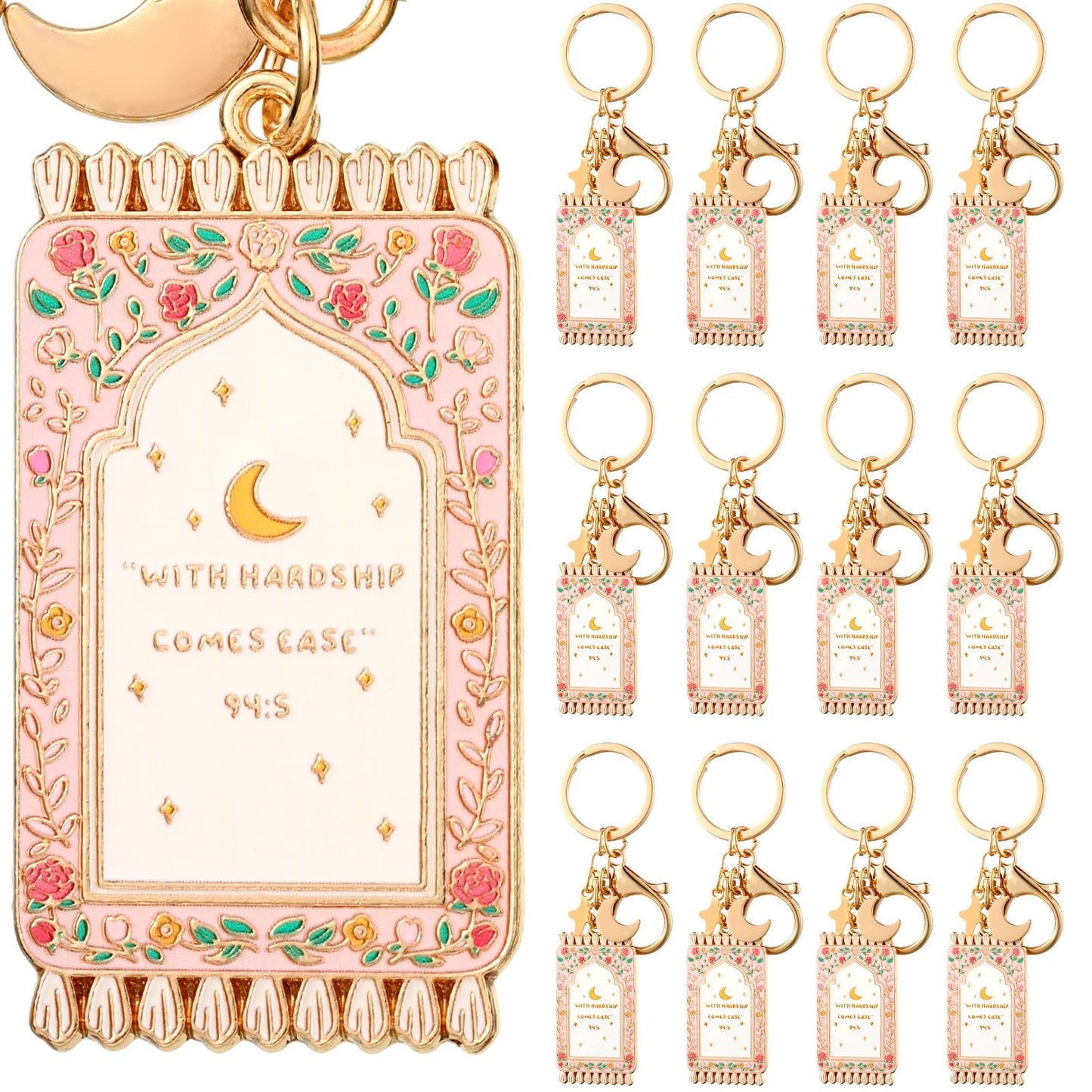 Islamic Keychain Gifts Bulk Plated Enamel Muslim Keychain Islamic Gifts for Women Men