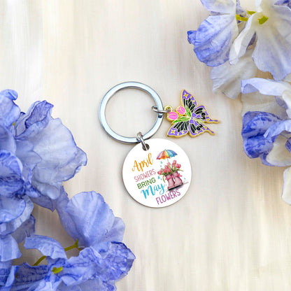 Spring Gifts for Women Sweet Spring Gifts Spring Decor Keychains Springs Gift Basket for Women Sister Daughter Friends Birthday Springs Themed Gift for for Women Keyring