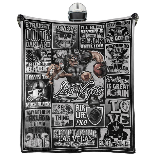 Football Throw Blanket Football Team Color 60"x50" Fan Gifts for Men Women Sport Blanket Sofa Bed Couch Living Room.
