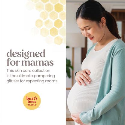 Burt's Bees Mama Gift Set, Includes Lip Balm, Leg and Foot Cream, and Belly Butter, Natural Origin Skin Care, 0.15 oz./3.38 oz./6.5 oz.
