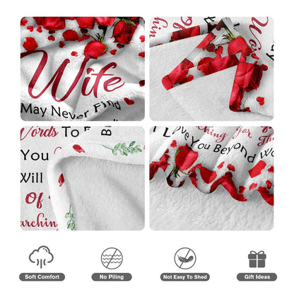 Gifts for Wife from Husband - Anniversary Wedding Gifts for Women - Wife Birthday Ideas - Romantic I Love You Gift for Her - Valentines Present for Her - to My Wife's Blanket 50"x60"