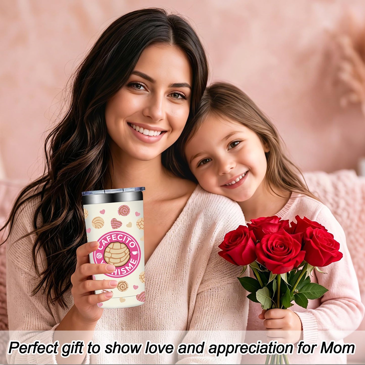 Fufandi Mother Day Gift for Women, Cafecito Y Chisme Coffee Mug, Mexican Gifts for Mom Wife Aunt Daughter Coworker Friends - Tumbler Cup 20oz