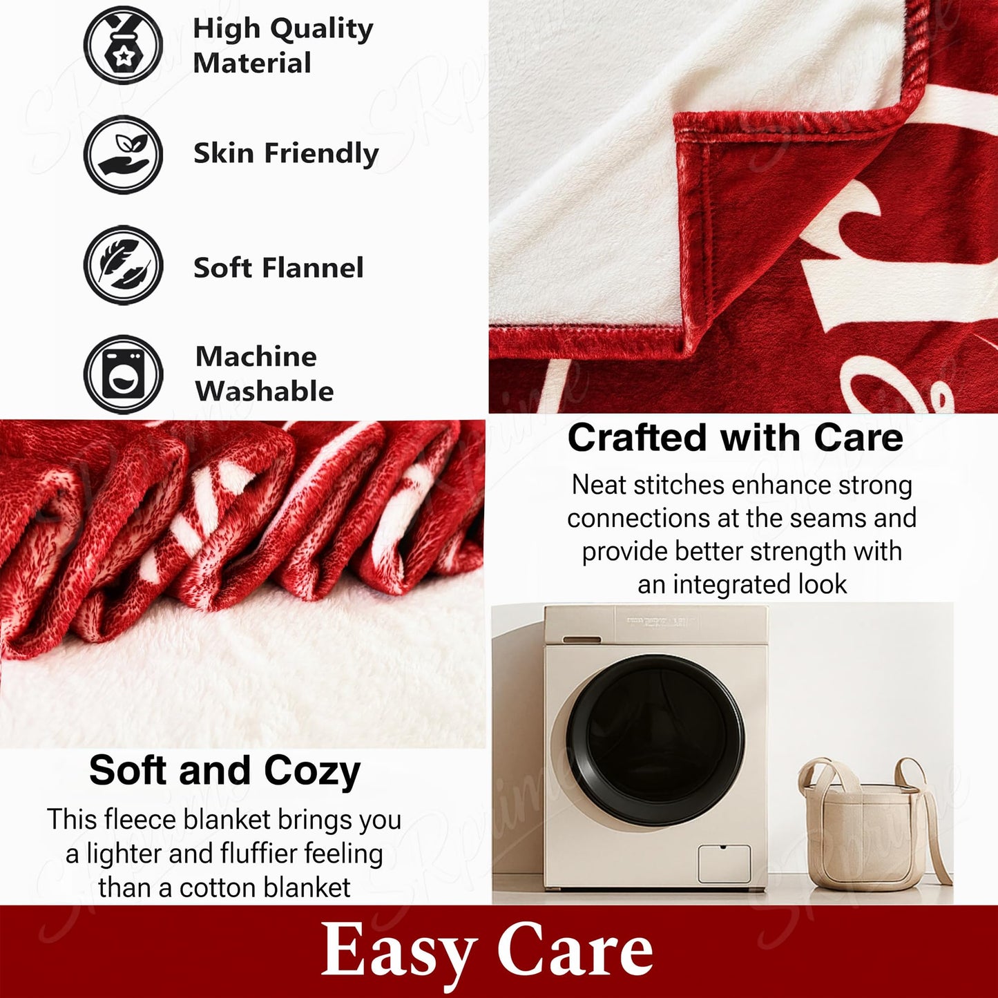 Dr Pepper Blanket (80” x 60”) XL – Ultra Soft Fleece Blanket for Room Decor Aesthetic - Red Throw Blanket for Couch, Bed & Travel | Home Decor, Funny for Soda Fans.
