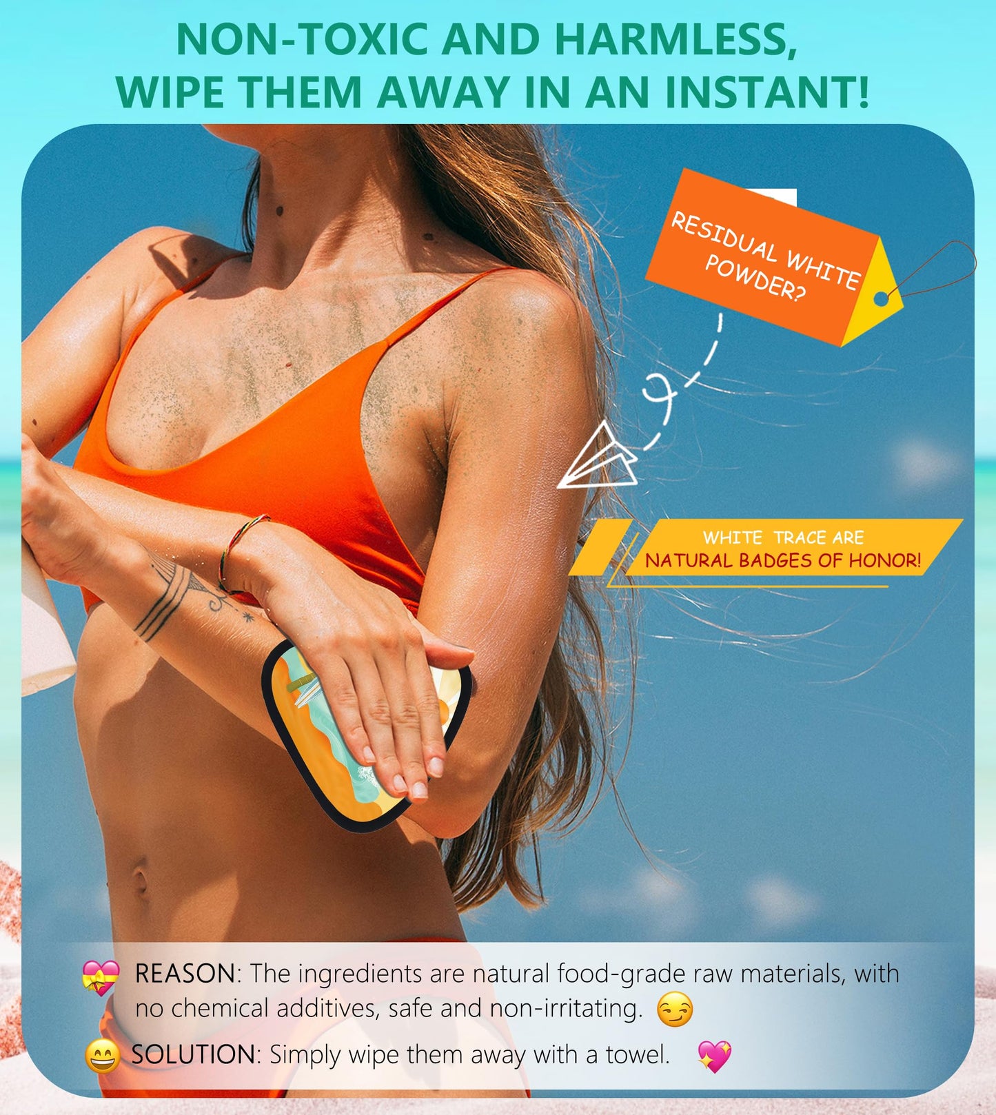Antfuny Triangle Sand Remover for Beach Eraser Women Beach Essentials Summer Vacation Travel Hawaiian Coconut Butter Whipped Summer Vacation Must Have Hawaii Trip Essential Honeymoon Gift