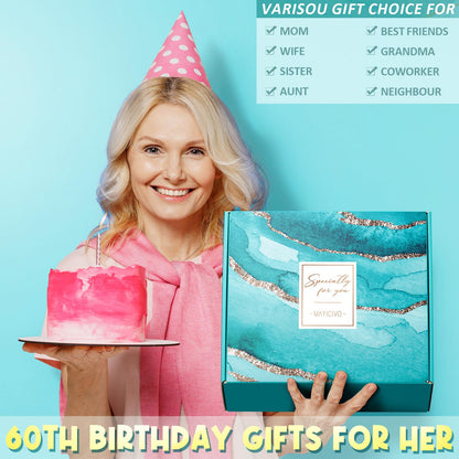 60th Birthday Gifts for Women Her, Cool 1966 Birthday Gifts for 60 Year Old Women 60 Fabulous Gift, Funny Unique Happy 60th Birthdays Gift Ideas for Her Mom Sister Friend Grandma with Canvas Tote Bag