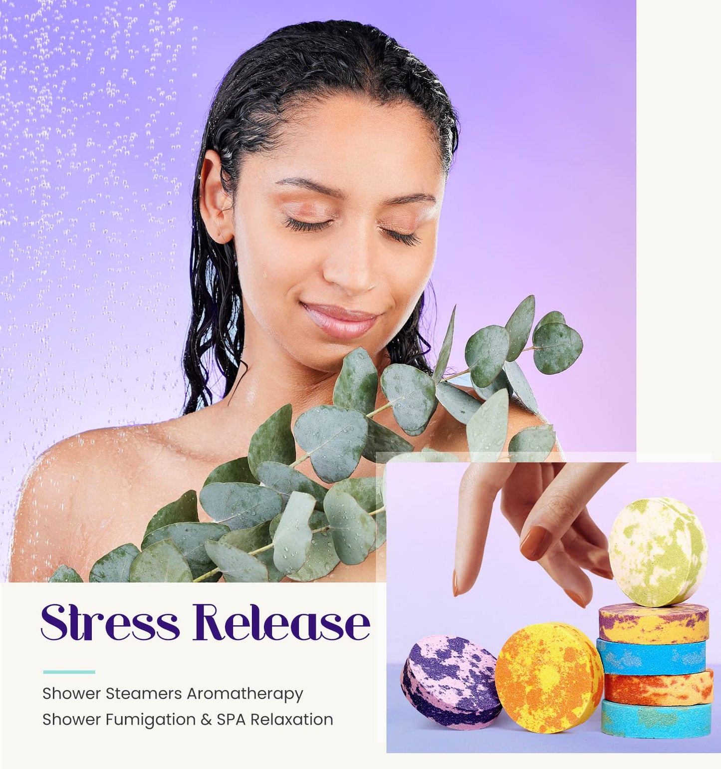 POPCHOSE Shower Steamers Aromatherapy, Valentines Day Gifts for Him, Her, Mom, Daughter, Wife, Birthday Gifts for Women - 8 Scented Shower Tablets with Gift Packaging, Self Care & Relaxation Home Spa