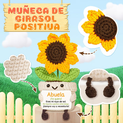 AceThrills Abuela Gifts for Abuela on Birthday Mothers Day, Regalos para Abuela, Regalos de CumpleañOs Navidad para Abuelas Mujer – Girasol Tejido a Mano