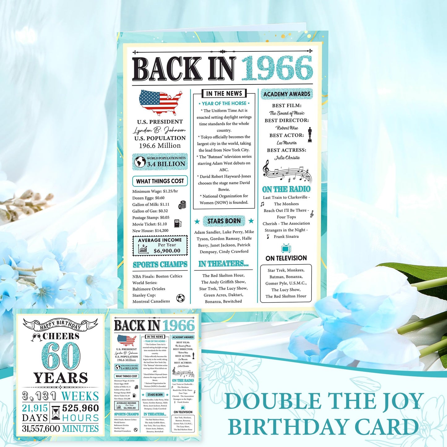 60th Birthday Gifts for Women 60 Year Old Birthday Gifts for Women Cool Fabulous Gift Ideas for Woman in Their 60s Funny 1966 Gift for 60 Year Old Woman Happy 60th Bday Decorations with Tumbler Bag
